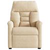Recliner Chair with Lift Assist Electric Cream Microfiber Fabric