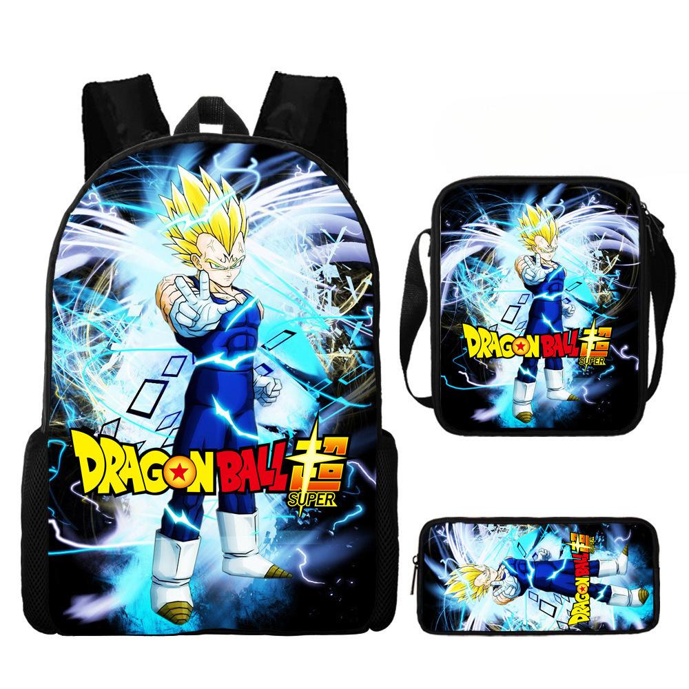 Primary And Secondary School Students Dragonball Schoolbag Three-Piece Cartoon Animation Backpack