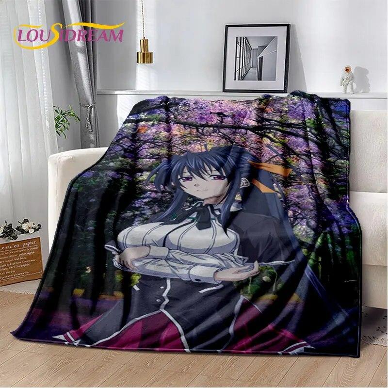 Anime High School D×D Sexy Girl Soft Plush Blanket,Flannel Blanket Throw Blanket for Living Room Bedroom Bed Sofa Picnic Cover
