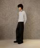 SIGNATURE One-Pleat Wide Cotton Pants [Black]