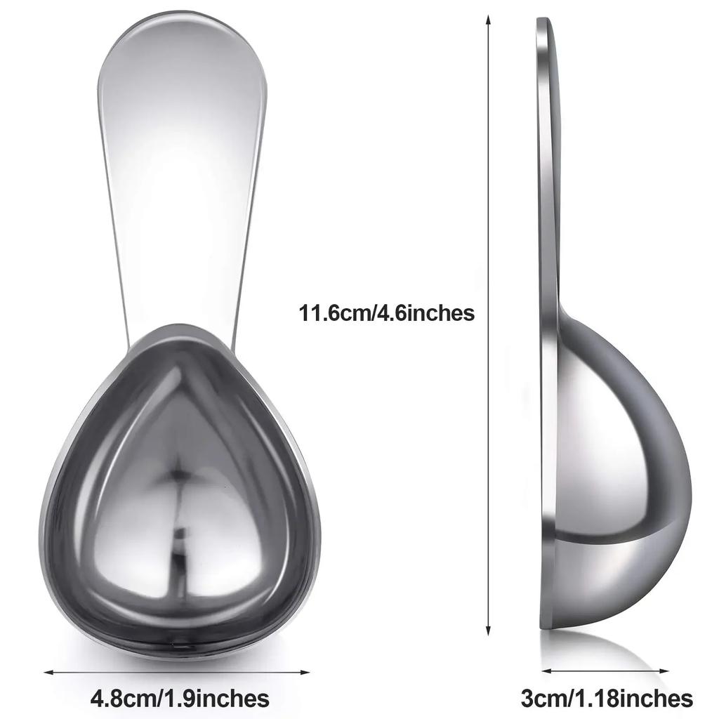 15/30ML Stainless Steel Coffee Scoops Tablespoon Coffee Measure Spoon for Ground Coffee Loose Tea Sugar Whole Bean Flour Gifts