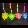 20 Stück LED Leuchtanhänger Stern- und Herzform Halskette Leuchten Leuchtende Halskette Kinder Mädchen LED Blinkende Halskette Party