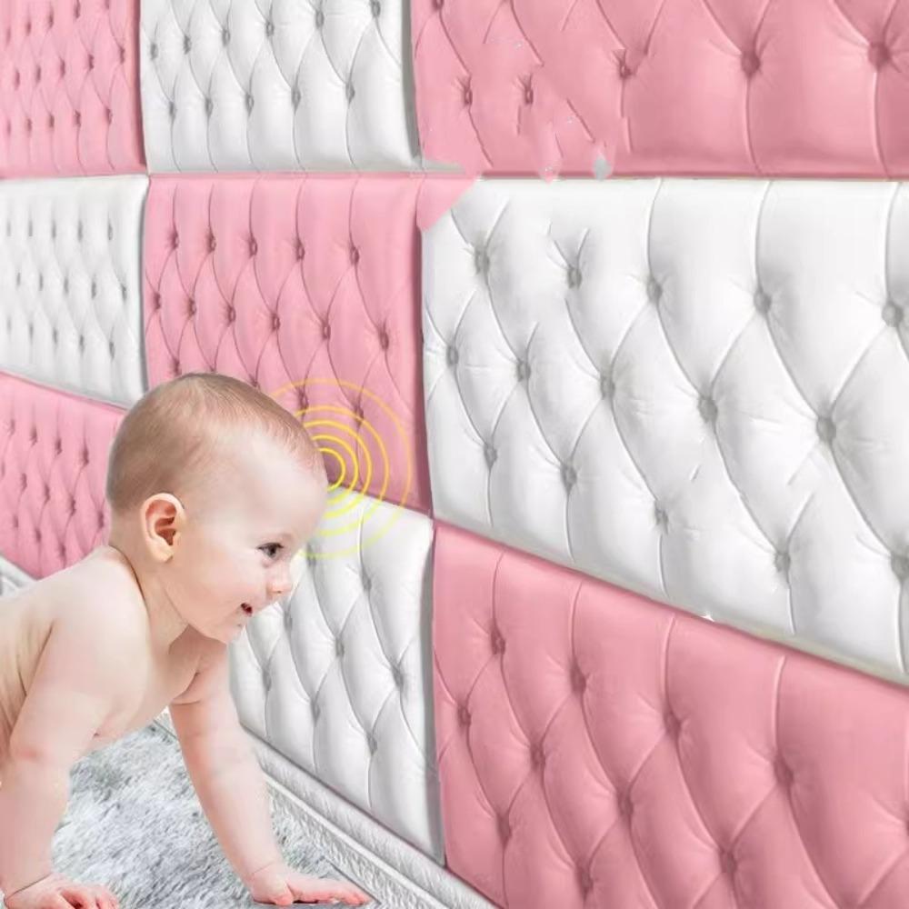 Papel de parede autoadesivo anticolisão tapete de parede almofada decoração para casa adesivos de parede 3D quarto infantil
