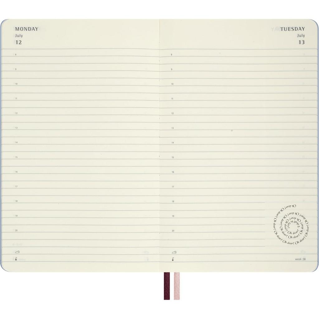 Moleskine 2027 Alice in Wonderland Daily Diary Planner Large Hardcover Blue White Rabbit DHAL12DC3Y27