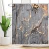 4vnt pilko marmuro rašto dušo užuolaidos su 12 kabliukų, vonios kambario vandeniui atspari poliesterio pertvarų užuolaida, vonios kilimėlių rinkinys