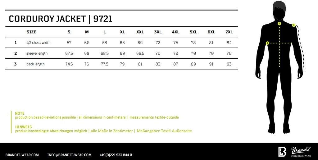 Демисезонная куртка Brandit Corduroy (9721) black