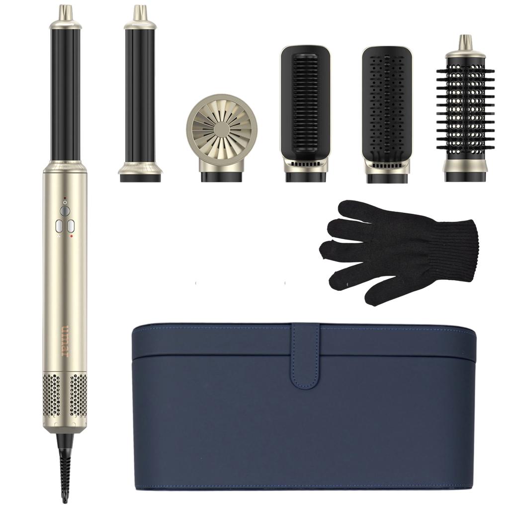 High Speed  New 6 in 1 Hair Dryer Kit Air Hot Comb Set Professional Curling Iron Hair Straightener Styling For  Airwrap