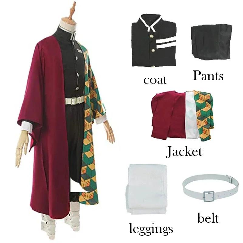 Anime Tomioka Giyuu Cosplay Kostým Doplňky Oblek Uniformy Kimetsu No Yaiba Kostýmy Paruka Dítě Dospělý Dárek