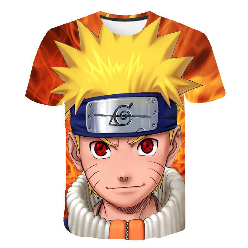 Naruto Summer Men's Women's New Short-sleeved Tops Manufacturers Wholesale 3DT Shirts Children's Cross-border Direct Supply