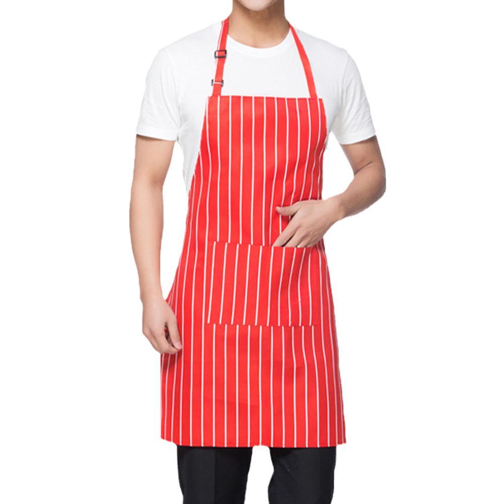 Küchen Kochschürze Koch Halterhalsschürze Mit 2 Taschen Catering Ärmellose Schürzen Mann Frau BBQ Kellner Bedruckte Schürze