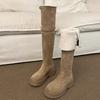 Over-Knee Long Boot Women Winter Thiened High Heel Lamb Fur Double-Sided Wear Knight Boot Velvet Surface Korean Sle