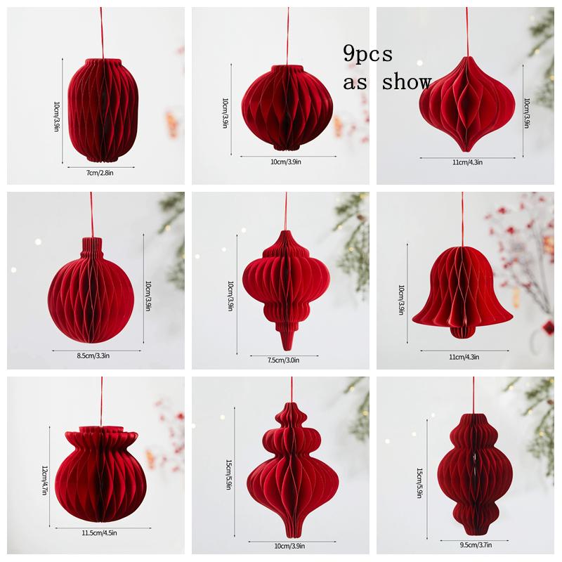 3D Honeycomb Ornament Chinese New Year Decorations Pendants Wedding Christmas Spring Festival Decoration Supplies