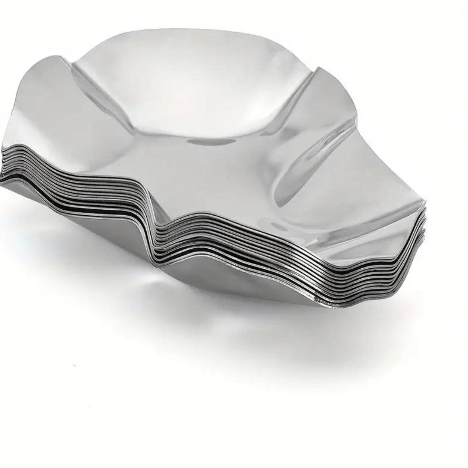 10pcs, Oyster Shells, Stainless Steel Oyster Shells, Reusable Oyster Shells, Large Oyster Grilling Pan, Metal Oyster Baking