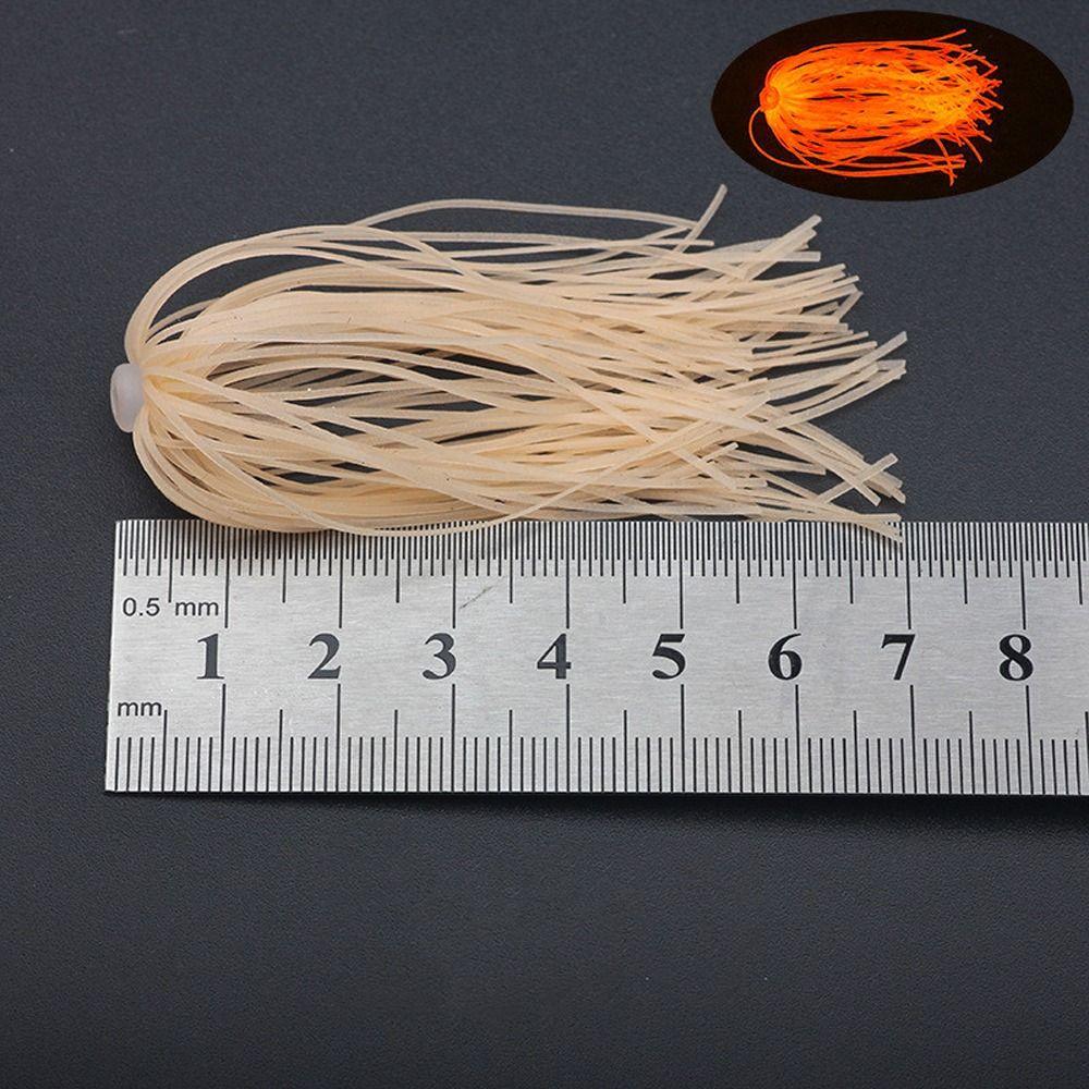 

Luminous Lure Silicone Skirts Glowing Silicone Jig Skirts Fishing Umbrella Skirts Buzzbaits оранжевый