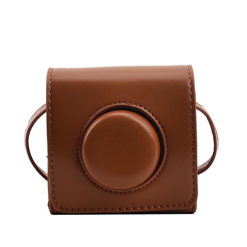 Vintage Mini Camera Bag For Kids Stylish Waterproof Pu Crossbody Purse For Boys And Girls