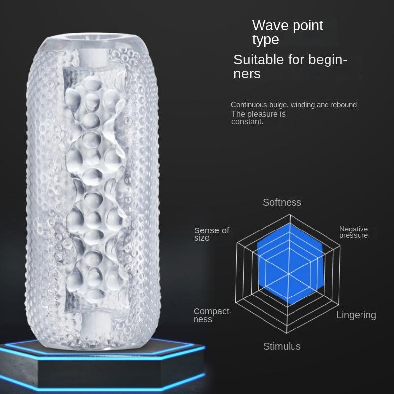 Transparent Male Masturbator Artificial Pussy Vaginal for Men 18 Glans Sucking Penis Pump Sex Toys Erotic Spikes Exerciser