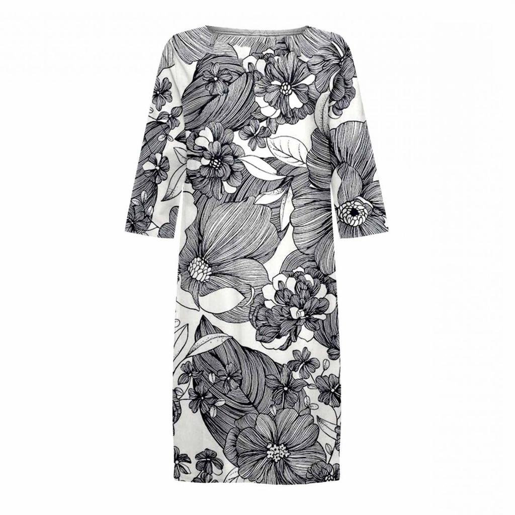 Women's  V-Neck Short Sleeve Dress  Casual Print Dress Beach Dresses Boho Dress