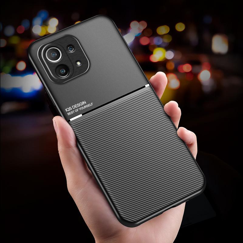 For Xiaomi Mi 11 Lite Case Leather Car Magnetic Holder Phone Cases For Xiomi Mi11 Xiaomi11 Lite Ne 5g Mi 11Lite Light Soft Cover