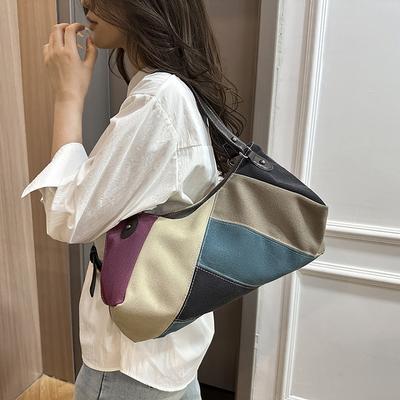 Модная и цветная сумка под мышкой, повседневная сумка через плечо большой вместимости