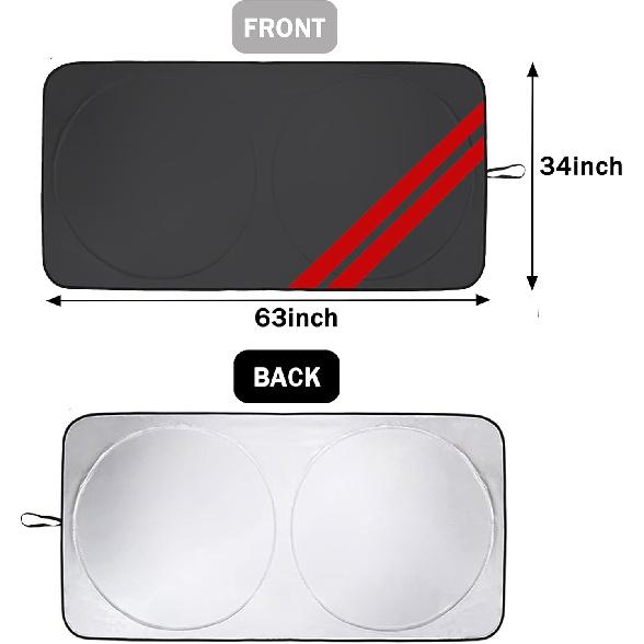 Front Windshield Sun Shade Fit For Dodge Charger Challenger Durango Journey Universal Fit To All Dodge Cars Foldable Sun Visor Protector  Fit Dodge