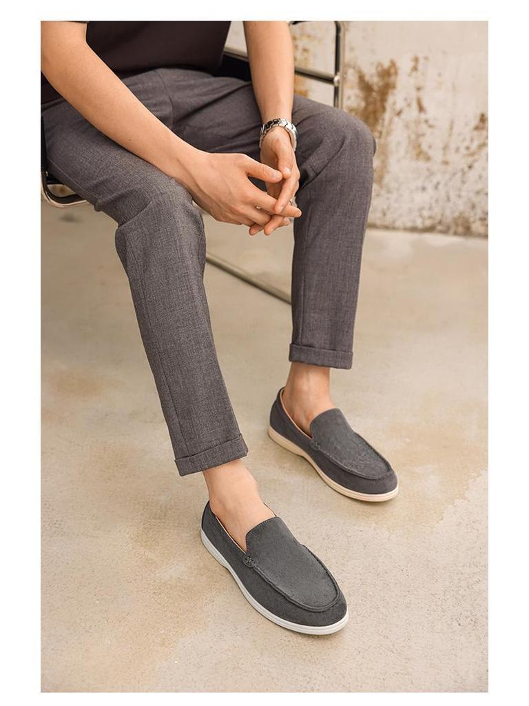 2025 Men's Summer Korean Style Casual Canvas Loafers - Soft Sole for Youth