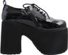 Yosuke Platform Sandals 4460102 Women's Black Enamel, Sizes 24.0cm-24.5cm
