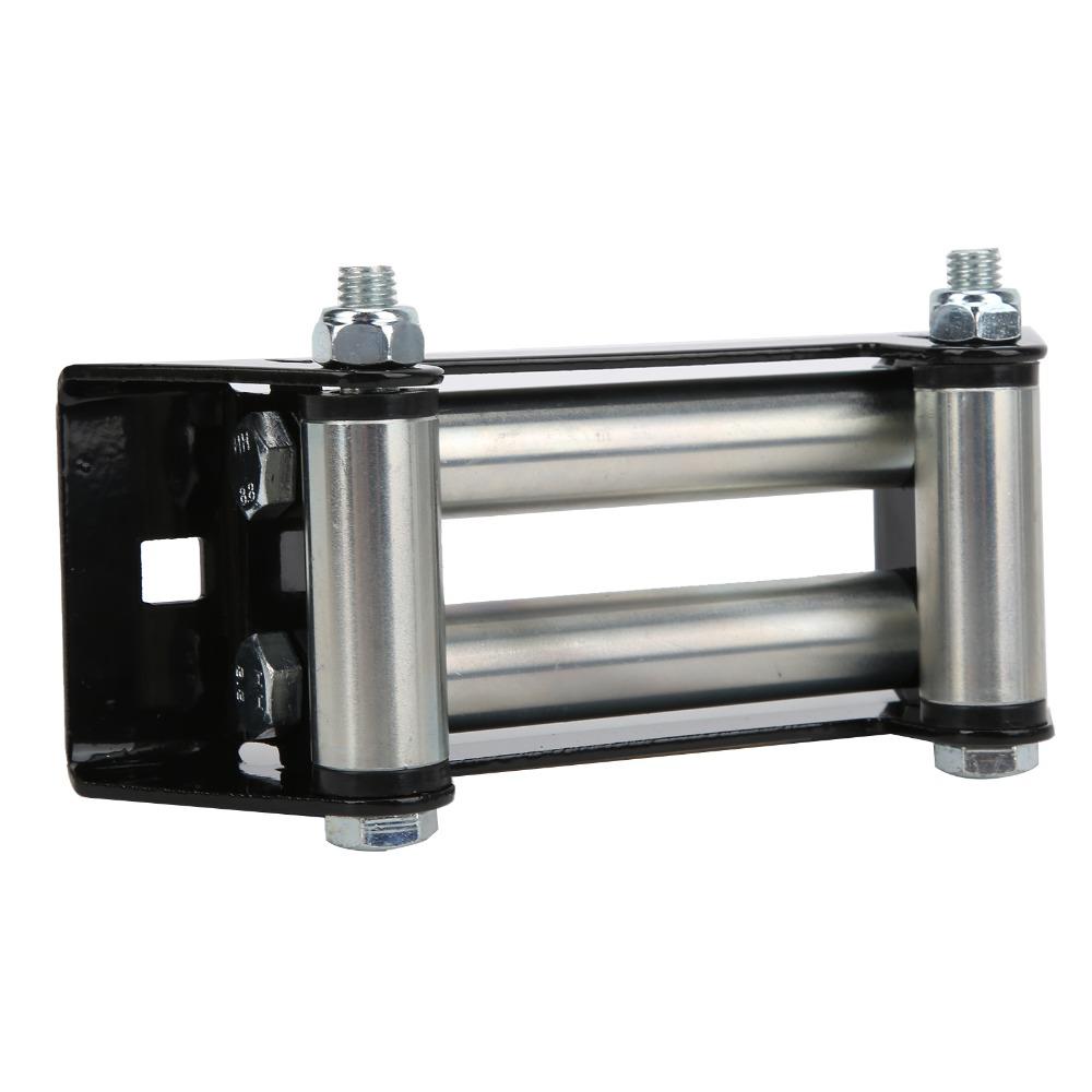 Iron Zinc Plated Universal Winch Fairlead Bolt Pattern Mount Roller Cable Guide For Steel Cable