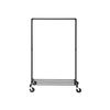 SONGMICS Heavy Duty Metal Clothes Rack on Wheels, Holds 90 kg, Industrial Design, Coat Stand with 1 Clothes Rail and Shelf, for Bedroom Laundry Room