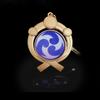 New Teyvat Vision Fontaine Water God Focalors Lyney and Lynette Keychain Luminous 7 Element Eye Of God Toy KeyRing