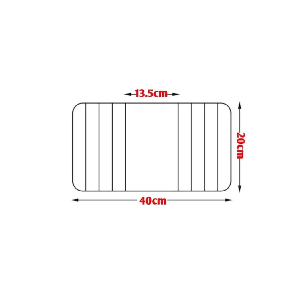 Dark Brown Sofa Tray Side Table Rosary Walnut 20x40 Cm Medium Fixed 13,5 Cm Placemat