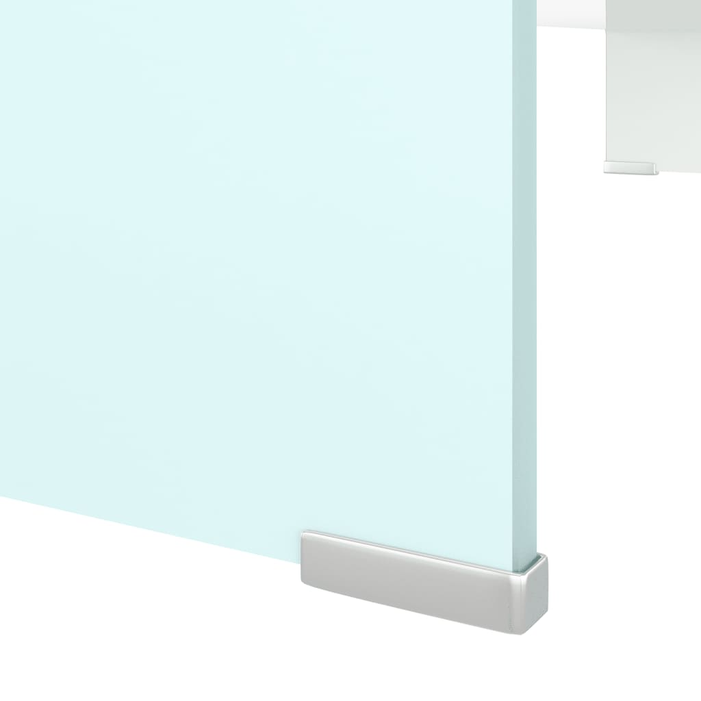 Vidaxl Podstawka Pod Monitor / Tv, Zielone Szkło, 90X30X13 Cm