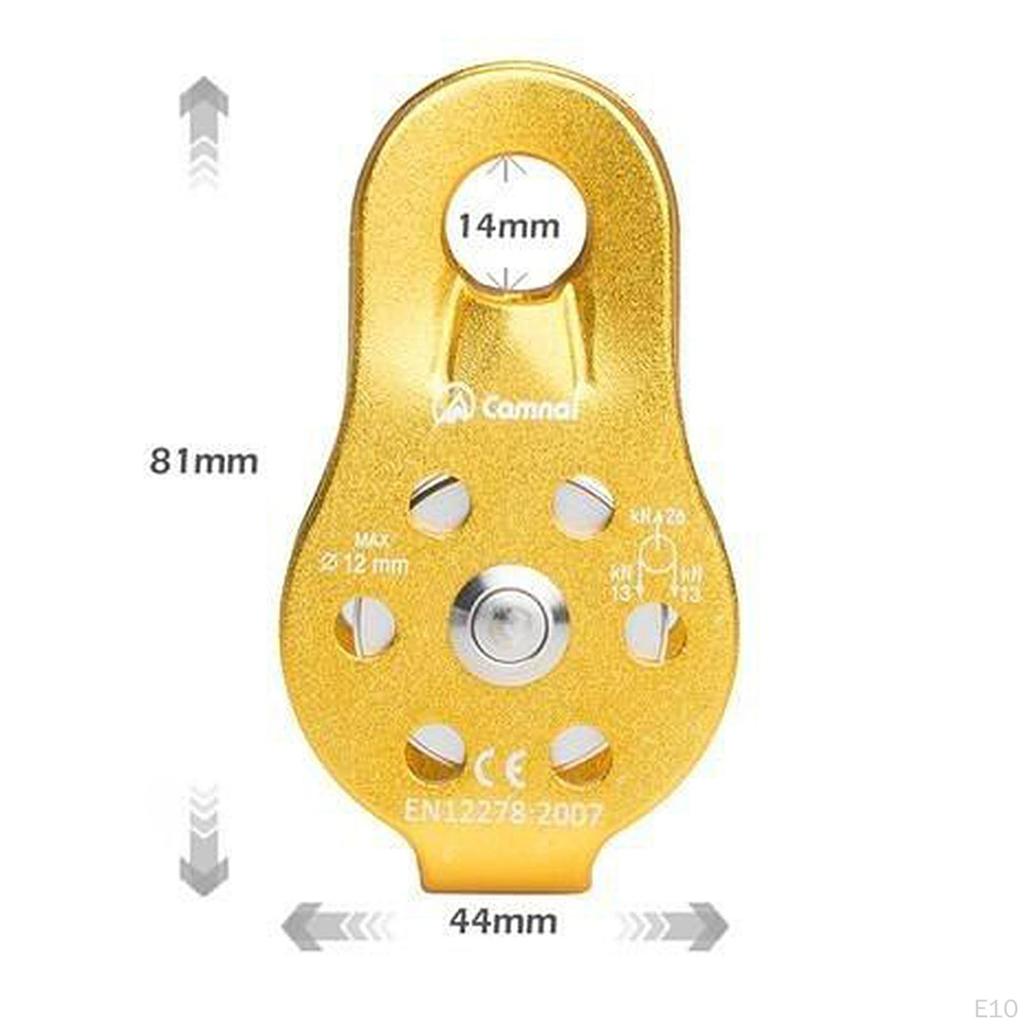 Pulley 26kN Rescuing Climbing with Ball Bearing Rock Single Aluminum Fixed Eye