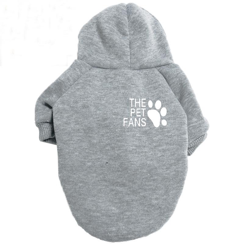Fleecegefütterter Haustier-Hoodie für Herbst/Winter: Passend für mittelgroße/große Hunde & Katzen (Bichon Frise, Französische Bulldogge)