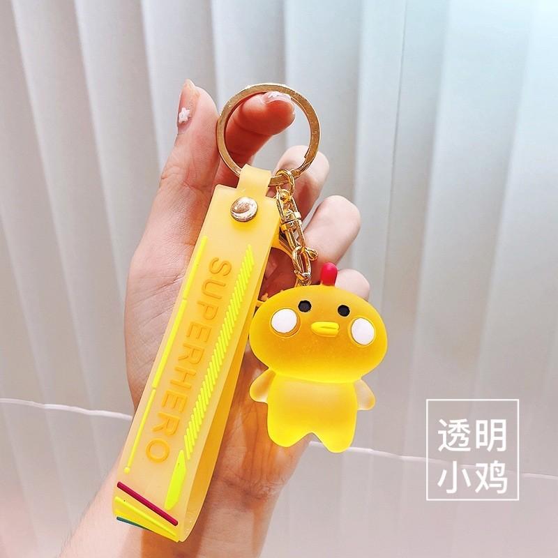 Stylish Resin Bear Keychain Transparent Design For Creative Gift Giving