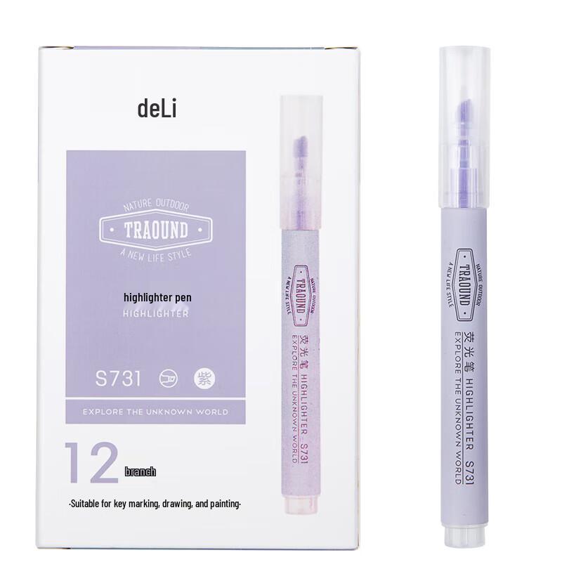 Deli S731 Chisel Tip Highlighter Pen Set