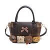 Cartoon Cute Girls Shoulder Bag Pu Material With Adjustable Strap For Daily Use