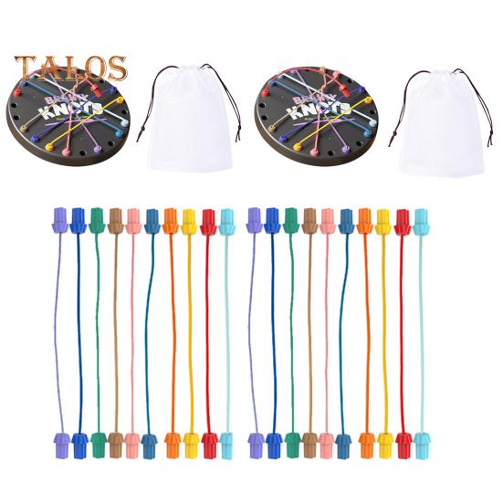 1/2/3 Sets Brainy Knots Seil-Entwirrungsspiel Logik-Denken Twisted Rope Challenge Brettspiel Kinder Erwachsene Pädagogisches Spielzeug zum Abhängen elastischer Seile