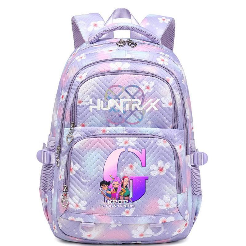 K-Pop Anime Style Unisex Large Capacity Backpack 20-35L Nylon School Bag With Arc Shoulder Straps Daily Use