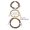 European Punk Zirconia & Tiger Eye Woven Bracelet Set for Couples
