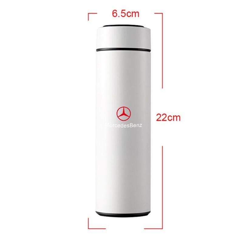 500ML Stainless Steel Intelligent Temperature Display LED Thermos Cup For Mercedes Benz W176 W177 W204 W205 W212 W213 W206 X156