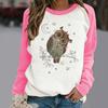 Women's Casual  Solid Color Long Sleeve Top Pullover Sweatshir