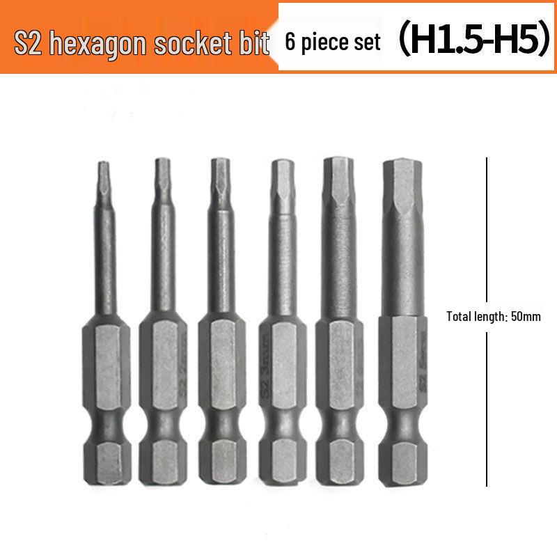Hex Bit Set for Drills: Super Hard S2 Industrial Extended Screwdriver and Wrench Bits