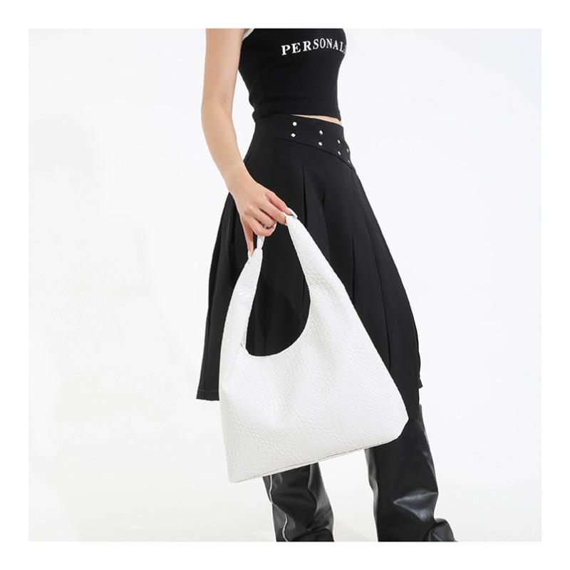 Retro Style Faux Leather Bucket Tote Bag, Simple Magnetic Closure Shoulder Purse for Women