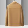Men's Double-Sided Wool Twill Jacket - Casual Lapel Style for All Ages