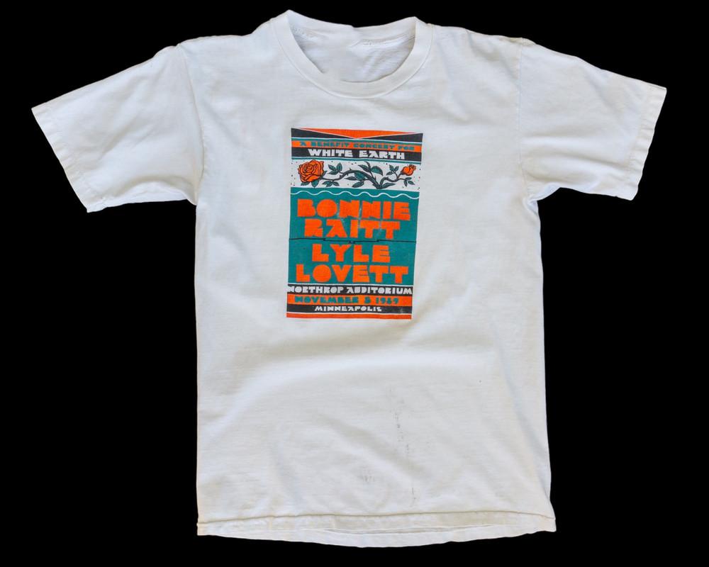

90s Vintage Bonnie Raitt Lyle Lovett Tour Concert Shirt Full Size S5XL ZL874 Unisex T-Shirt S