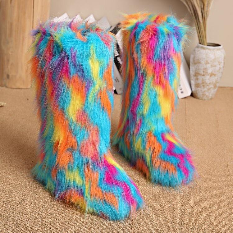 Botas de Nieve Casuales para Mujer Cálidas Antifrío Camuflaje Felpa Suela Gruesa Elásticas Suaves Cómodas Amortiguadoras Impermeables Antideslizantes Zapatos de Algodón