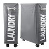 Foldable Laundry Basket Waterproof Dirty Clothes Organizer Storage Bag with Wheels