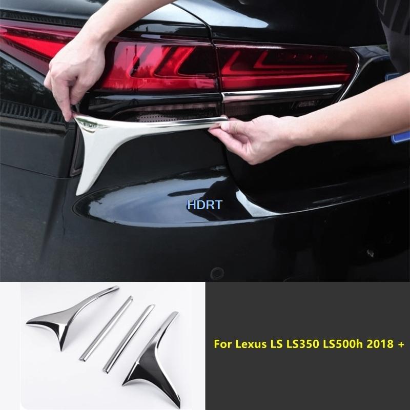 For Lexus LS LS350 LS500h 2018 + Car Style Rear Trunk Fog Light Tail Lamp Trim Protector Decoration Accessories Exterior Sticker