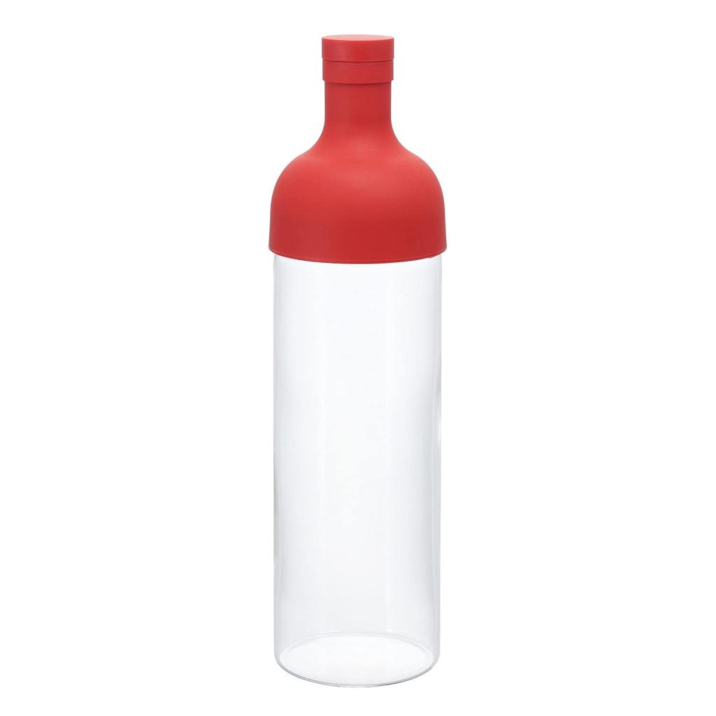 HARIO Made in Filter-in Bottle, Boiler/Dishwasher Safe, 750ml, Red, Japan, FIB-75-R