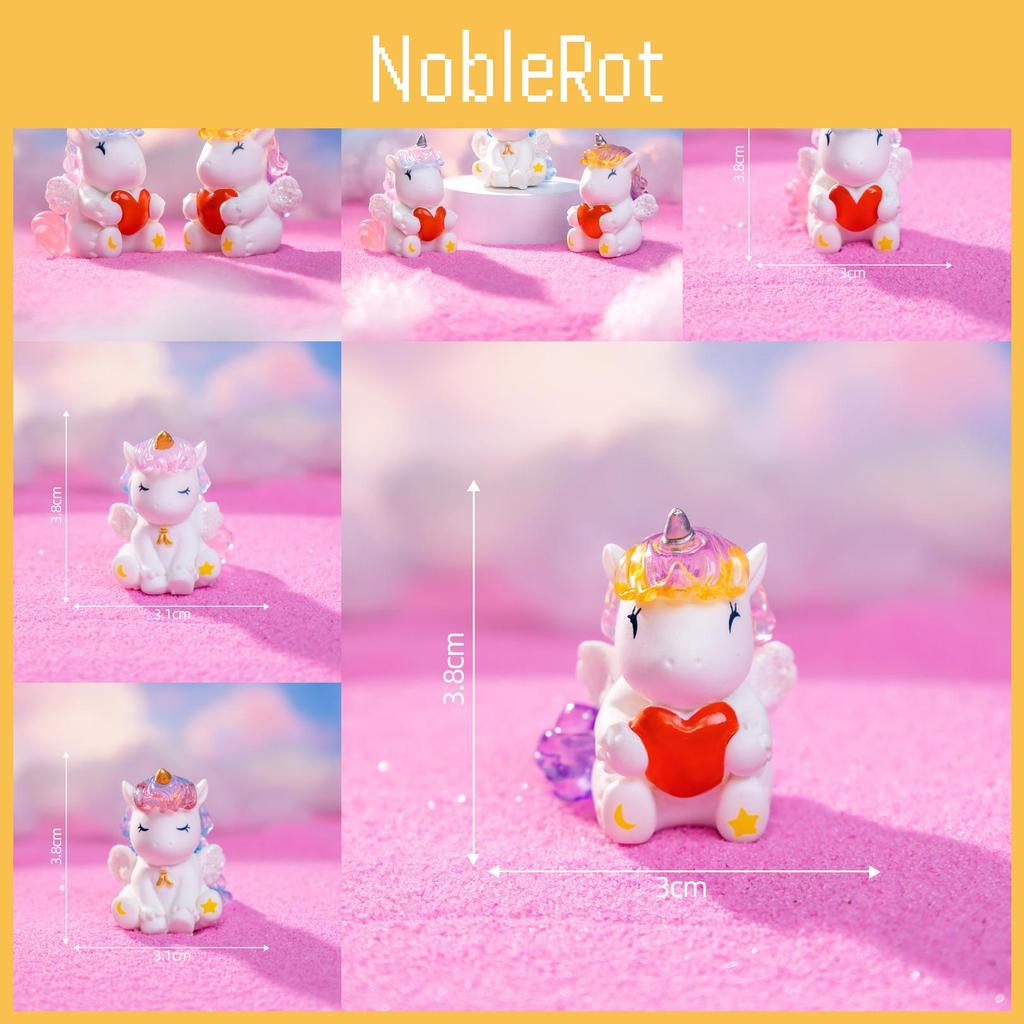 Whimsical Miniature Resin Unicorn Figures For Car Dashboard And Home Decor Blue Red Yellow Pink